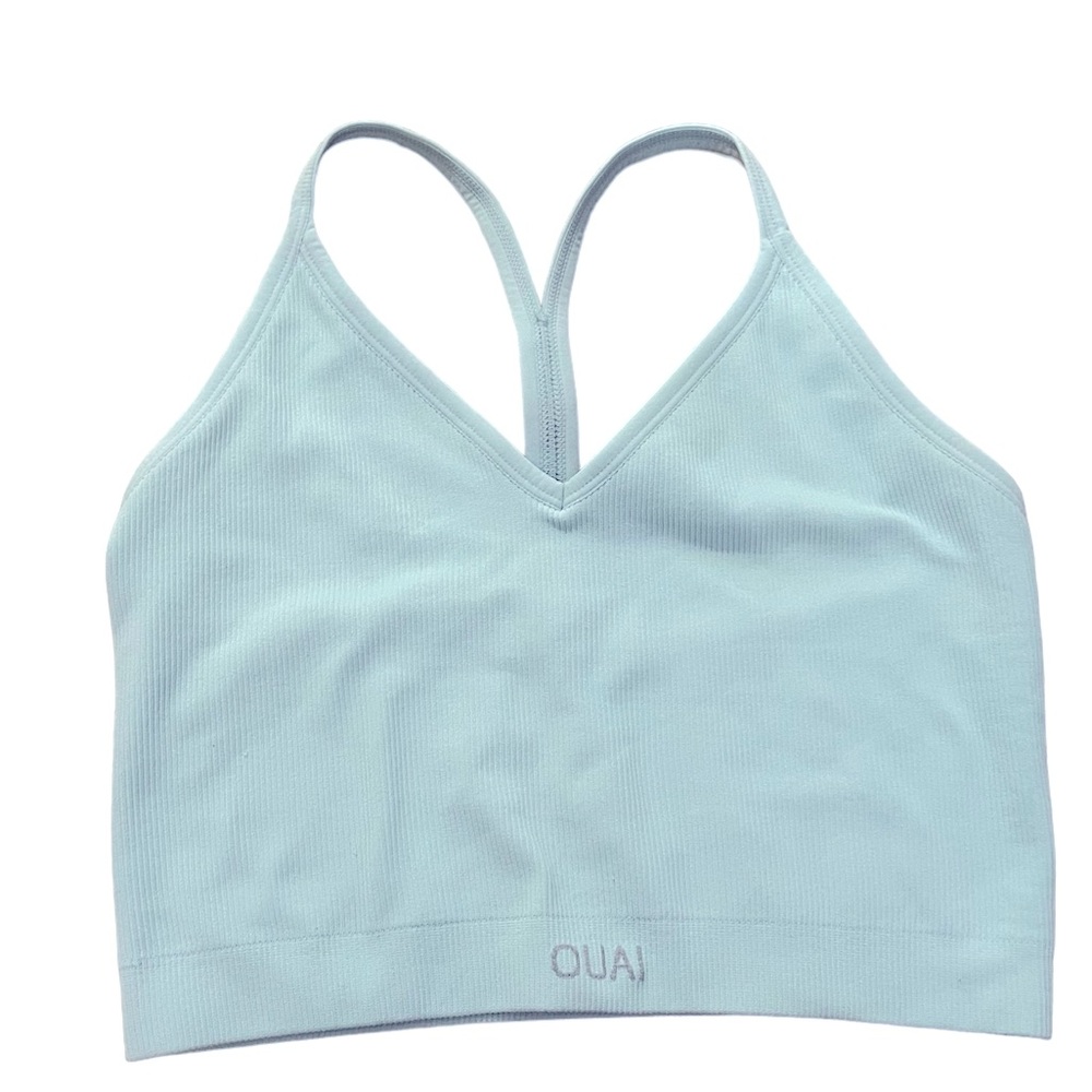 SET ACTIVE x Ouai Ribbed V Bra Sz Medium